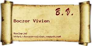 Boczor Vivien névjegykártya